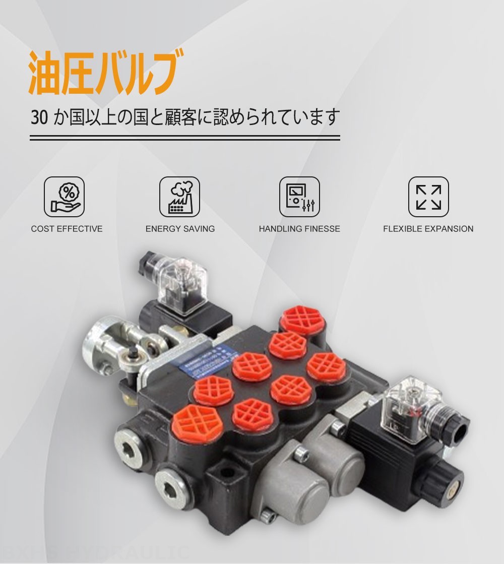 P40 ソレノイド・ジョイスティック 3スプール モノブロック方向弁